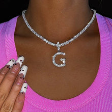 Load image into Gallery viewer, Sophie Initial Tennis Necklace
