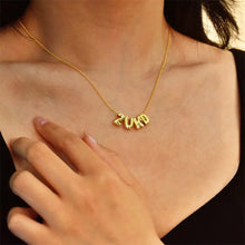 Load image into Gallery viewer, Belle Mini Bubble Letter Necklace
