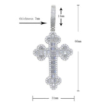 Load image into Gallery viewer, Khaleesi Iced Out Cross Pendant Necklace
