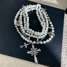 Load image into Gallery viewer, Khaleesi Vintage Pearl Necklace Stack
