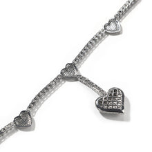 Load image into Gallery viewer, Marie 3 Pcs Drop Heart Tennis Necklace
