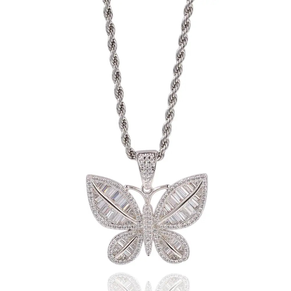 Bou Icy Butterfly Pendant Necklace