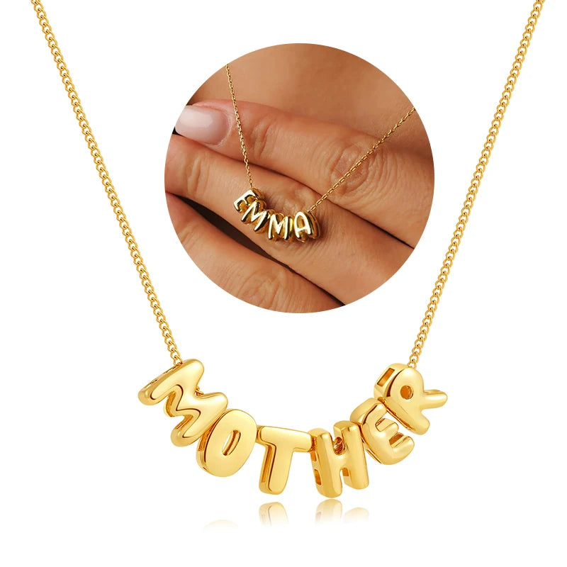 Belle Mini Bubble Letter Necklace