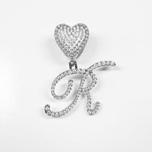 Load image into Gallery viewer, Paris Icy Classic Letter Initial Heart Necklace
