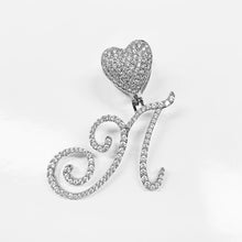 Load image into Gallery viewer, Paris Icy Classic Letter Initial Heart Necklace
