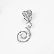 Load image into Gallery viewer, Paris Icy Classic Letter Initial Heart Necklace
