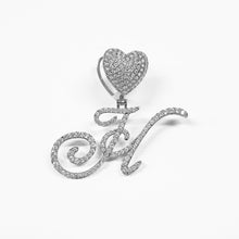 Load image into Gallery viewer, Paris Icy Classic Letter Initial Heart Necklace
