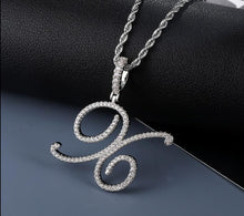 Load image into Gallery viewer, Paris Icey Cursive Letter Necklace
