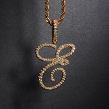 Load image into Gallery viewer, Paris Icey Cursive Letter Necklace
