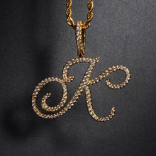 Load image into Gallery viewer, Paris Icey Cursive Letter Necklace
