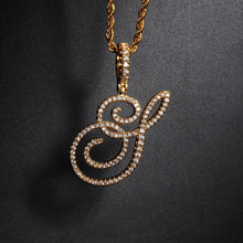 Load image into Gallery viewer, Paris Icey Cursive Letter Necklace
