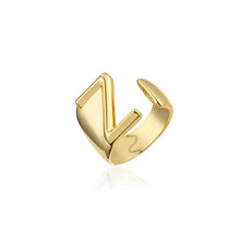 Load image into Gallery viewer, Helena Hollow Alphabet Ring
