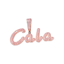 Load image into Gallery viewer, Fiona Custom Cursive Baguettes Cz Necklace
