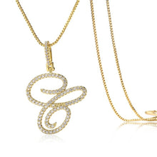 Load image into Gallery viewer, Paris Icey Cursive Letter Necklace
