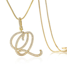 Load image into Gallery viewer, Paris Icey Cursive Letter Necklace
