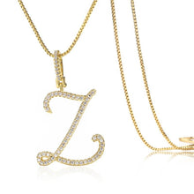 Load image into Gallery viewer, Paris Icey Cursive Letter Necklace
