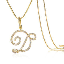 Load image into Gallery viewer, Paris Icey Cursive Letter Necklace
