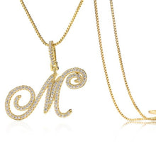 Load image into Gallery viewer, Paris Icey Cursive Letter Necklace
