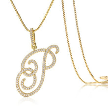 Load image into Gallery viewer, Paris Icey Cursive Letter Necklace
