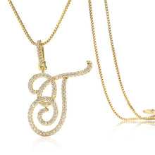 Load image into Gallery viewer, Paris Icey Cursive Letter Necklace
