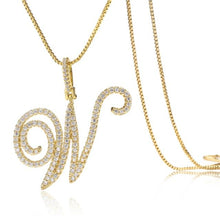 Load image into Gallery viewer, Paris Icey Cursive Letter Necklace
