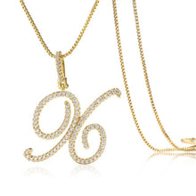 Load image into Gallery viewer, Paris Icey Cursive Letter Necklace
