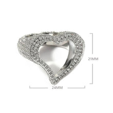 Load image into Gallery viewer, Jayda Bling Hollow Heart Ring
