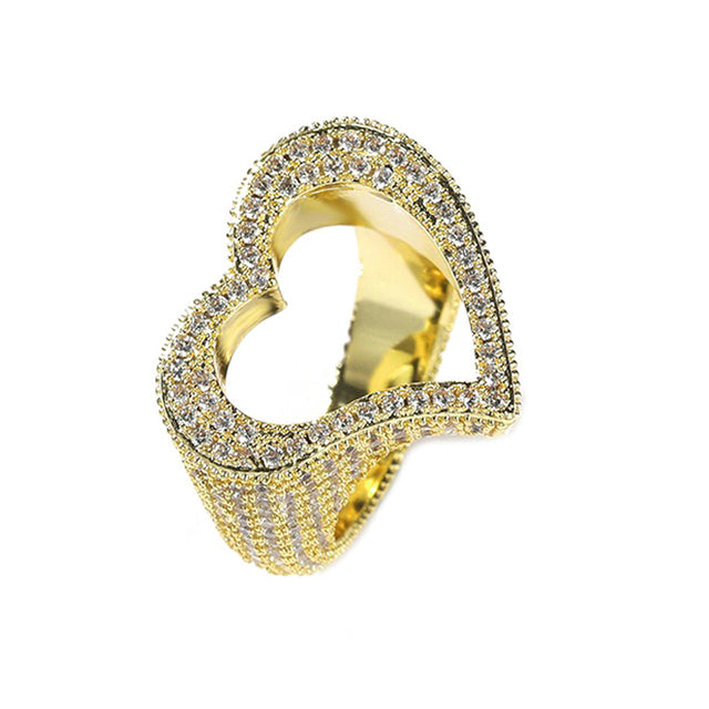 Jayda Bling Hollow Heart Ring