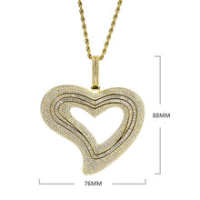 Load image into Gallery viewer, Jayda Hollow Heart Icey Necklace
