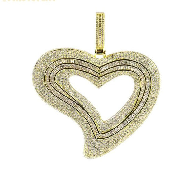 Jayda Hollow Heart Icey Necklace